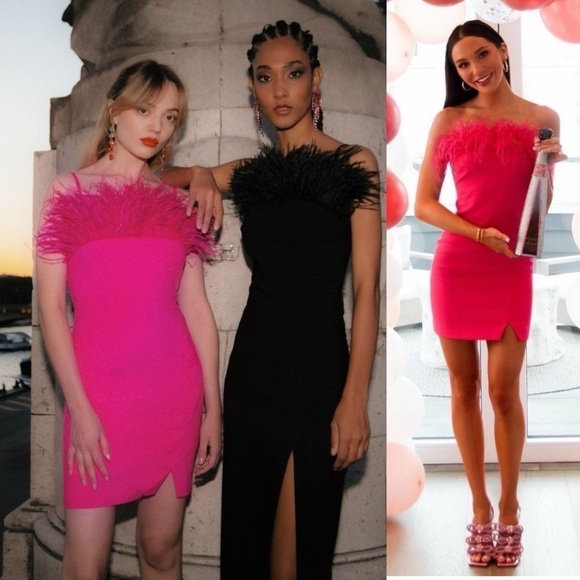 LIKELY Katie Mini Dress in Fuchsia Pink - Picture 2 of 14